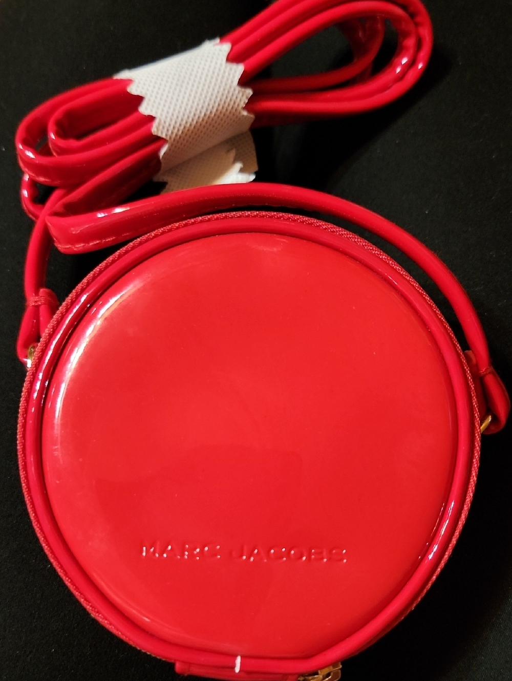 Marc Jacobs Glossy Red Patent Logo Pouch - Picture 1 of 4